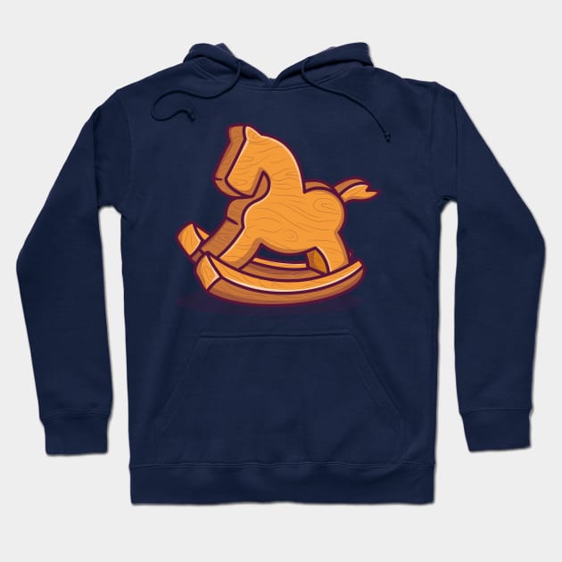 Wooden Horse Cartoon Hoodie by Catalyst Labs